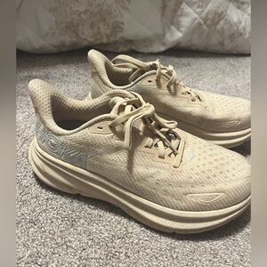 HOKA Running Shoes – Size 6.5, Neutral Beige